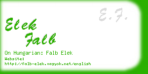 elek falb business card